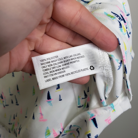 Merona printed sleeveless button up blouse m - Picture 3 of 4